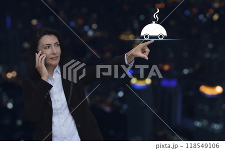 Business food delivery online concept 118549106
