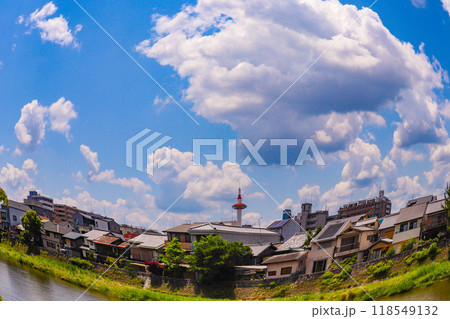 【京都風景】魚眼で見た鴨川(七条大橋から三条大橋まで) 【京都風景】魚眼で見た鴨川(七条大橋から三条大橋まで) 118549132