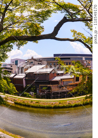 【京都風景】魚眼で見た鴨川（七条大橋から三条大橋まで） 118549170