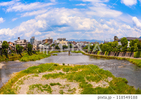 【京都風景】魚眼で見た鴨川(七条大橋から三条大橋まで) 【京都風景】魚眼で見た鴨川(七条大橋から三条大橋まで) 118549188