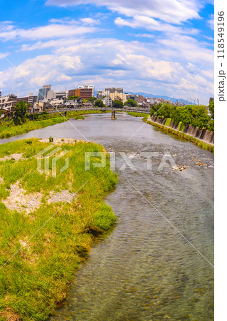 【京都風景】魚眼で見た鴨川(七条大橋から三条大橋まで) 【京都風景】魚眼で見た鴨川(七条大橋から三条大橋まで) 118549196