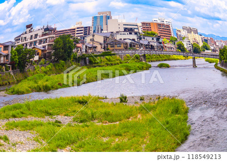【京都風景】魚眼で見た鴨川（七条大橋から三条大橋まで） 118549213