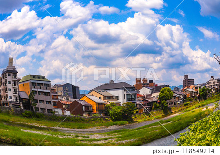 【京都風景】魚眼で見た鴨川（七条大橋から三条大橋まで） 118549214