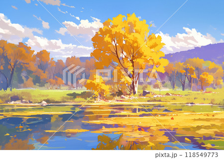 紅葉のある風景 紅葉のある風景 118549773