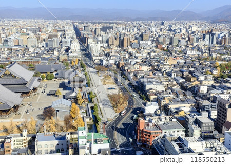 京都府、東本願寺の俯瞰 118550213