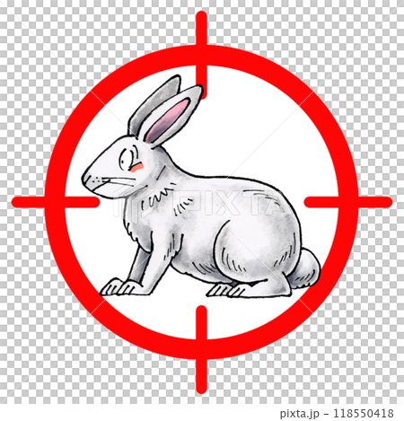 White rabbit target mark 118550418