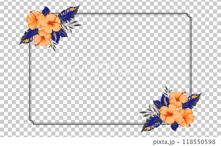 美麗的花框/框架設計/萬聖節色彩 118550598