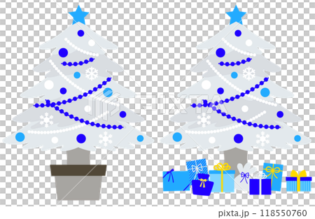 Blue and white Christmas tree Blue and white Christmas tree 118550760