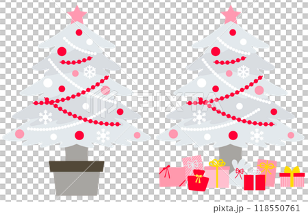 Red and white Christmas tree 118550761