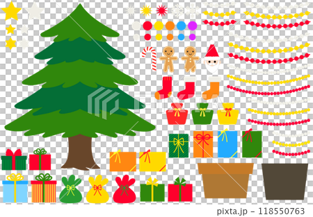 Customizable Christmas tree transparent background 118550763