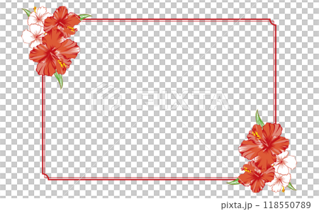 美麗華麗的花框/相框設計/聖誕色彩 118550789