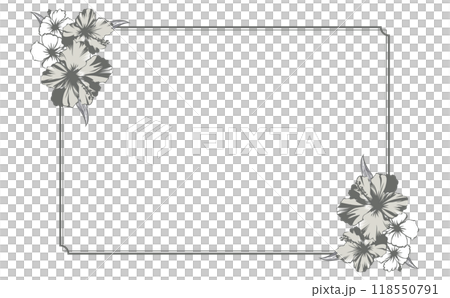 美麗華麗的花框/相框設計/冬季色彩 118550791