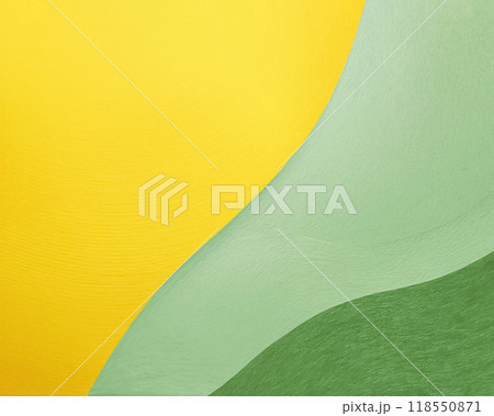 和紙のテクスチャのイメージ素材 黄色 緑色 オレンジ色 和紙のテクスチャのイメージ素材 黄色 緑色 オレンジ色 118550871