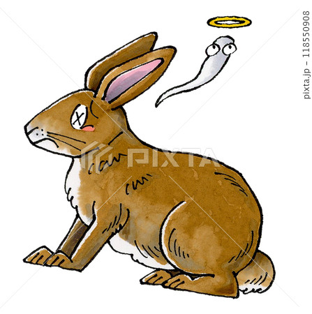死んだ茶色いウサギのイラスト素材 [118550908] - PIXTA