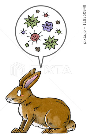 茶色いウサギと病原菌 茶色いウサギと病原菌 118550949