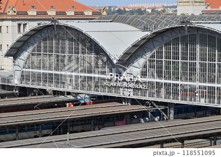 Prague Main Railway Station (Praha hlavni nadrazi), the busiest railway hub in Czechia, in Prague, capital of Czech Republic 118551095
