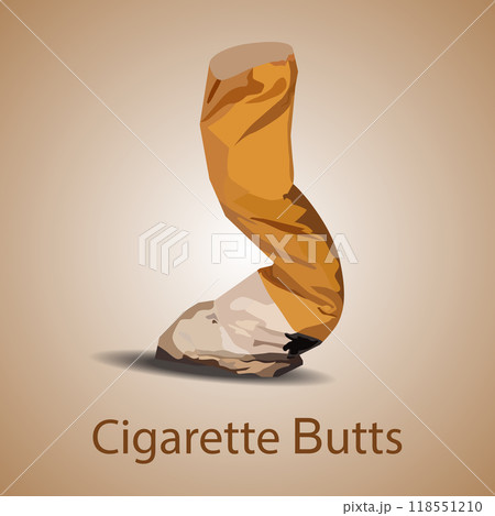 Cigarette butts illustrator vector smoke tobacco drug Cigarette butts illustrator vector smoke tobacco drug 118551210