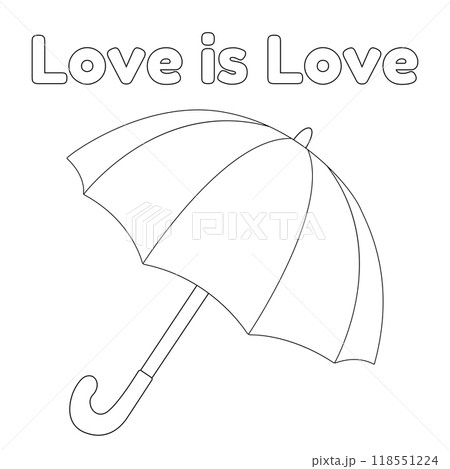 LGBT Love is Love Umbrella Coloring Page LGBT Love is Love Umbrella Coloring Page 118551224