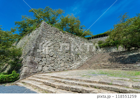 岡山県津山市 津山城の石垣 岡山県津山市 津山城の石垣 118551259