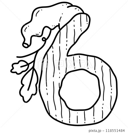 Whimsical pumpkin Alphabet and Numbers Doodle Design 118551484