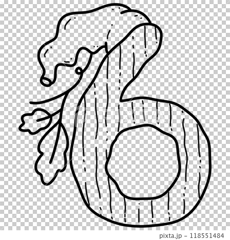 Whimsical pumpkin Alphabet and Numbers Doodle Design 118551484