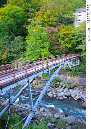 北海道上川郡　忠別川に架かる羽衣歩道橋 118551777