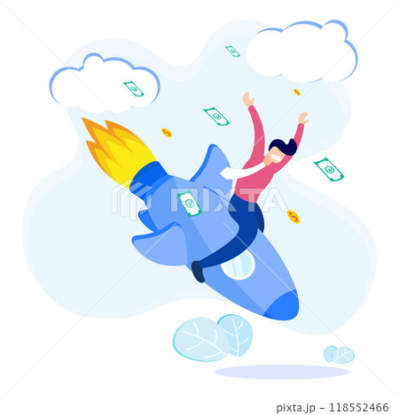 Illustration vector graphic cartoon character of bankrupt 118552466