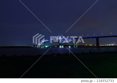 《東京都》ゲートブリッジの夜景・交通物流イメージ 《東京都》ゲートブリッジの夜景・交通物流イメージ 118552733