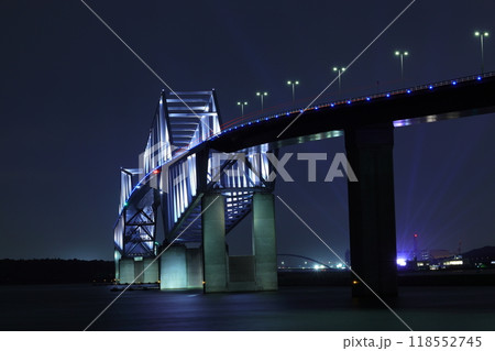 《東京都》ゲートブリッジの夜景・交通物流イメージ 《東京都》ゲートブリッジの夜景・交通物流イメージ 118552745