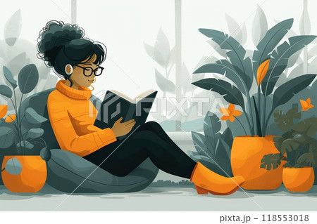 A person with a visual impairment working with assistive technology. 118553018