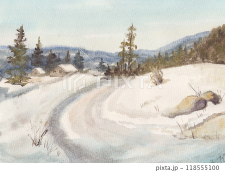 winter landscape, norwegian expanses 118555100