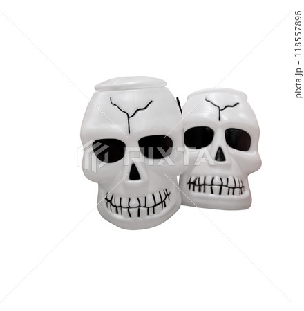 Skull shape  Halloween symbol  death concept  scary design. 118557896