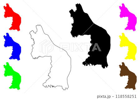 Nakhon Phanom Province (Kingdom of Thailand, Siam, Provinces of Thailand) map vector illustration, scribble sketch Nakhon Phanom map Nakhon Phanom Province (Kingdom of Thailand, Siam, Provinces of Thailand) map vector illustration, scribble sketch Nakhon Phanom map 118558251