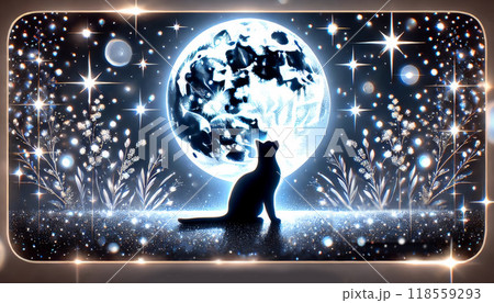 幻想的な猫・横長のイラスト素材 [118559293] - PIXTA