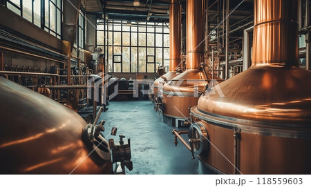 Boiler tanks in brewery factor 118559603