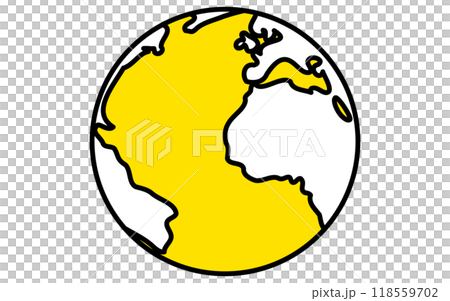 Simple line drawing of the Earth, isometric illustration Simple line drawing of the Earth, isometric illustration 118559702