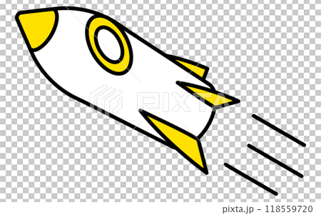 ロケットのシンプルな線画、アイソメイラスト 118559720