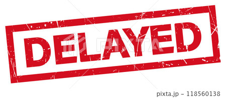 Delayed red stamp text, Delayed text written on red stamp	 118560138