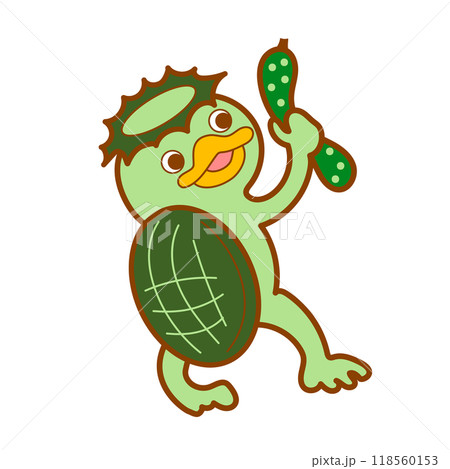 きゅうりを持つカッパ きゅうりを持つカッパ 118560153