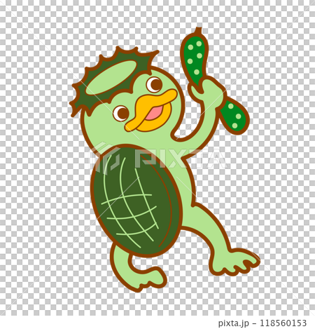 Kappa with a cucumber 118560153