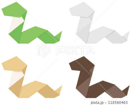 ヘビの折り紙セット 118560463