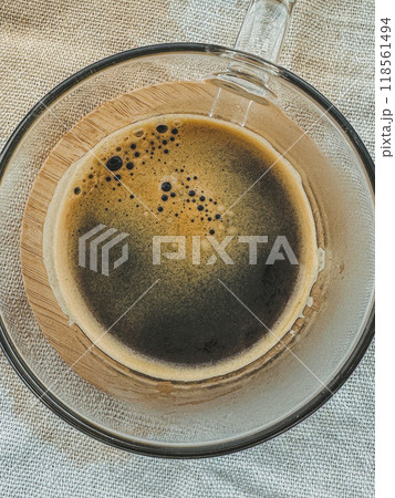 Close up of making espresso french press coffee with equipments and steps. Close up of making espresso french press coffee with equipments and steps. 118561494