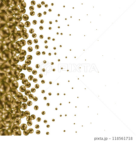 Vector illustration for your design. Luxurious beautiful background with yellow spheres. Natural pearls with highlights. Eps 10 118561718