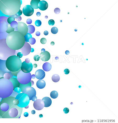 Abstract template with blue balls. Vector background. EPS 10 118561956