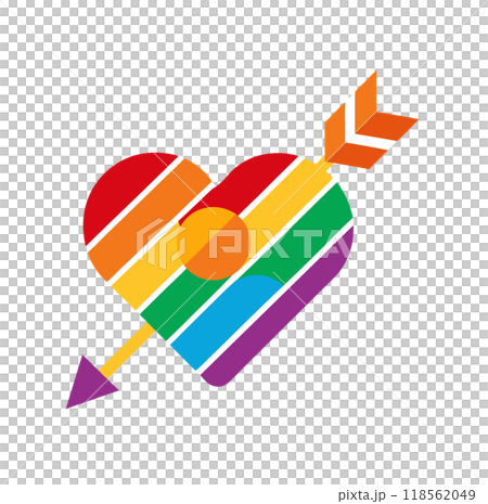 LGBTQ Pride Rainbow Icon Simple Drawing PNG Illustration Colorful Symbol Equality Diversity Inclusion Love Acceptance Community Support. LGBTQ pride rainbow icon simple hand-drawn design promoting 118562049