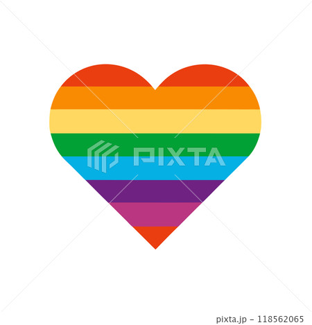 LGBTQ Pride Rainbow Icon Simple Drawing PNG Illustration Colorful Symbol Equality Diversity Inclusion Love Acceptance Community Support. LGBTQ pride rainbow icon simple hand-drawn design promoting 118562065