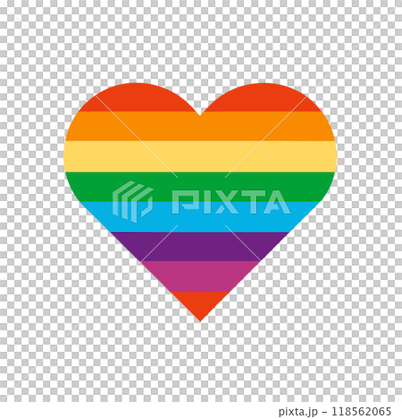 LGBTQ Pride Rainbow Icon Simple Drawing PNG Illustration Colorful Symbol Equality Diversity Inclusion Love Acceptance Community Support. LGBTQ pride rainbow icon simple hand-drawn design promoting 118562065