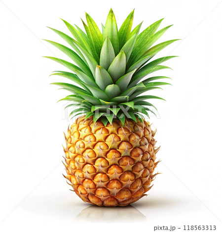 Isolated Pineapple. A Pineapple isolated on white Isolated Pineapple. A Pineapple isolated on white 118563313