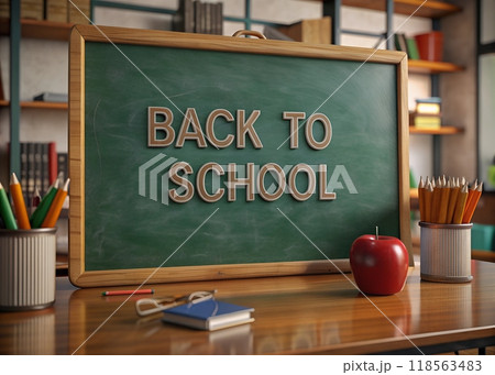 Back to School Green board  118563483