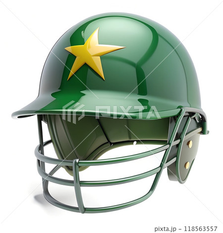 High-Resolution 3D Pakistani Cricket Helmet 118563557